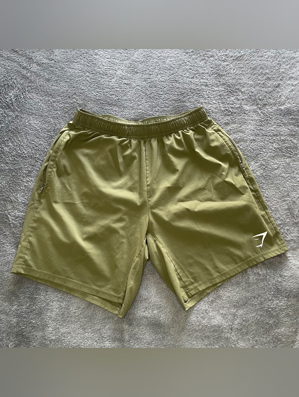 Gymshark Arrival Shorts Mens Size S Core Olive Green 7” Gym Athletic Pockets